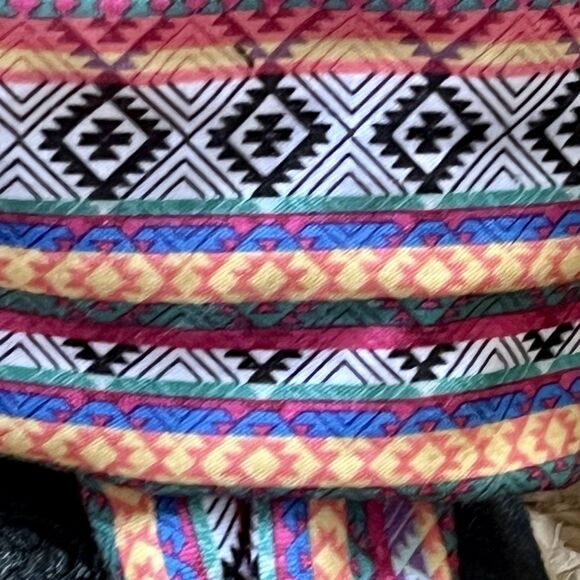 Sanuk Sandals Women 11 Yoga Sling 2 Aztec Boho Slingback Thong Multicolor Fabric - Picture 2 of 8